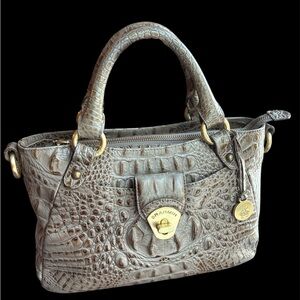 Brahmin Crocodile Embossed Leather Handbag